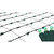 Wide Angle Christmas Net Lights - 4' x 6' - Green LED Lights - Green Wire