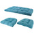 3-Piece Wicker Furniture Cushion Set, Blue