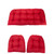 3-Piece Wicker Furniture Cushion Set, Red