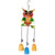 Melodic 10" Green Metal Owl Garden Windchime - Serene Outdoor Décor