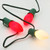 25-Count Opaque Red and White Candy Cane C7 Christmas Light Set, 24ft Green Wire