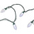 25ct Pure White LED C9 Mini Christmas Lights, 16ft Green Wire