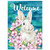 Welcome Bunny Floral Easter Outdoor Garden Flag 18" x 12.5"
