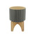 7" Gray and Beige Ceramic Striped Planter with Stand