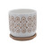 Circles Ceramic Planter with Saucer - 6" - Beige and Cream