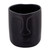 Solid Finish Ceramic Face Design Planter - 8" - Black