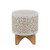 Chevron Ceramic Planter with Stand - 9" - Beige and Cream