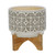 Swirl Ceramic Planter on Stand - 8" - Cream and Beige