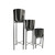 Set of 3 Gunmetal Black Solid Standing Planters 40"