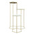 32" White and Gold 3-Layered Hexagon Plant Stand