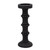 Banded Bead Pillar Candle Holder - 15" - Black