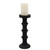 Banded Bead Pillar Candle Holder - 15" - Black