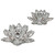 8.25" Silver and Clear Crystal Lotus Votive Candle Holder