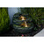21.5" Stone Gray, Moss Green, and Beige Resin Decorative and Inspiring Calistoga Springs Fountain