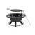 32.5" Black Decorative Wood Fire Pit and Grill
