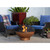 30.5" Black and Brown Decorative Wood Fire Pit
