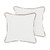 Set of 2 18" Natural White and Bay Brown Solid Sunbrella Outdoor Square Pillows