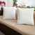 Set of 2 18" Natural White Solid Sunbrella Outdoor Square Pillows