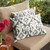 Set of 2 Grey and Cream Indoor and Outdoor Pillow, 20"