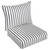 23" White and Blue Pin Stripe Sunbrella Deep Seating Pillow and Sofa Chair Cushion