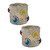 Set of 2 Bead Star Cylinder Votive Candle Holders 3.5"