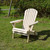 Beige Natural Wood Foldable Adirondack Outdoor Patio Chair