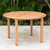 3.75' Tawny Brown Outdoor Modern Country Style Teak Finish Patio Dining Table