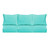 Set of 6 23" x 25" Aruba Blue Solid Sunbrella Deep Seating Sofa Cushions