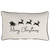13" x 20" Ivory and Black "Let It Snow" Sunbrella Indoor and Outdoor Embroidered Lumbar Pillow