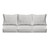 Set of 6 Cloud Gray Sunbrella Indoor and Outdoor Deep Seating Sofa Cushion, 25"