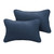 Set of 2 Sunbrella Indigo Blue Corded Rectangular Indoor/Outdoor Lumbar Throw Pillows, 20"