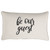 13" x 20" Off White and Black "Be our Guest" Sunbrella Indoor and Outdoor Embroidered Lumbar Pillow