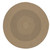 3' Cedar Brown Bordered All Purpose Handcrafted Reversible Round Outdoor Area Throw Rug