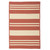 6' x 8' Terracotta Red and Beige All Purpose Striped Handcrafted Reversible Rectangular Area Throw Rug