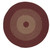 15' Sangria Red and Tan All Purpose Handcrafted Reversible Round Outdoor Area Throw Rug