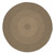 7' Taupe Brown All Purpose Handcrafted Reversible Round Outdoor Area Throw Rug