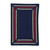 8' x 11' Navy Blue and Red All Purpose Handmade Reversible Rectangular Mudroom Area Throw Rug