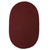 11' x 14' Burgundy Red All Purpose Handcrafted Reversible Oval Outdoor Area Throw Rug