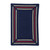3' x 5' Navy Blue and Red All Purpose Handmade Reversible Rectangle Mudroom Area Throw Rug