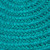 10' x 13' Turquoise Blue Solid All Purpose Handcrafted Reversible Oval Outdoor Area Throw Rug