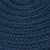 5' x 7' Navy Blue Solid All Purpose Handcrafted Reversible Oval Outdoor Area Throw Rug