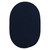 9' x 11' Navy Blue All Purpose Handcrafted Reversible Oval Outdoor Area Throw Rug