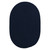 10' x 14' Navy Blue All Purpose Handcrafted Reversible Oval Outdoor Area Throw Rug