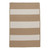 10' x 13' White and Brown Striped All Purpose Handcrafted Reversible Rectangular Area Throw Rug