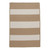 11' x 11' White and Brown Striped All Purpose Handcrafted Reversible Square Outdoor Area Throw Rug