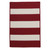 10' x 13' White and Red Striped All Purpose Handcrafted Reversible Rectangular Area Throw Rug