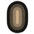 3.5' x 5.5' Beige and Black All Purpose Handcrafted Reversible Oval Outdoor Area Throw Rug