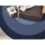 10' x 14' Navy and Pale Blue All Purpose Handcrafted Reversible Oval Outdoor Area Throw Rug