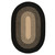 6" x 9" Beige and Black Handcrafted Reversible Oval Outdoor Area Throw Rug Sample
