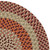 6' x 8' Red and Gray All Purpose Handcrafted Reversible Oval Outdoor Area Throw Rug
